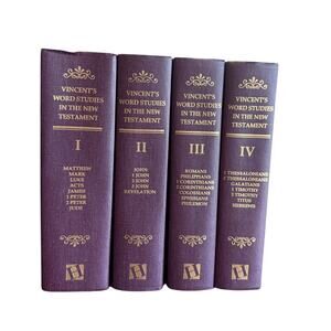 Collectable Word Studies New Testament Marvin R. Vincent 4-Volume Set Book Bible